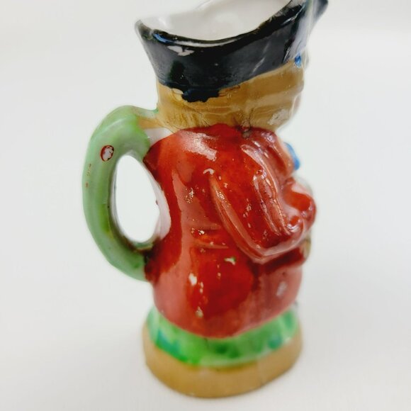 Miniature Colonel Couple Figurine Pitchers, Vintage 1945-52 Occupied Japan, Smal - Picture 5 of 10